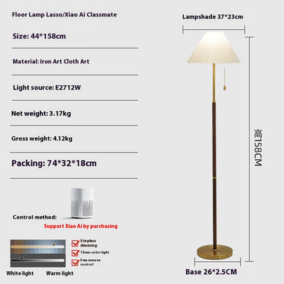 Lámpara de Pie Vintage con Pliegues - Iluminación Elegante de Diseño Retro - Image 9