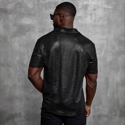 Camisa Casual Retro para Hombre con Cuello Solapa - Image 2