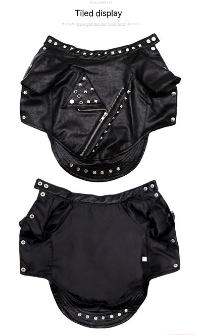Abrigo de Cuero para Mascotas - Ropa de Moda Coreana para Perros y Gatos - Image 7