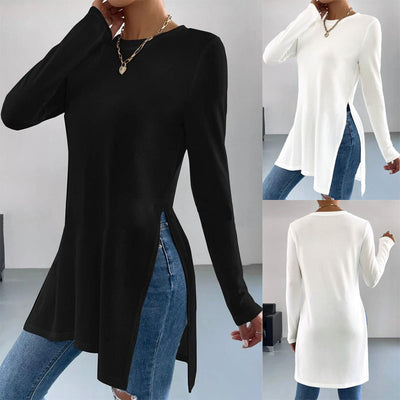 Camiseta Larga de Otoño e Invierno con Aberturas Laterales - Image 14
