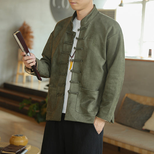 Chaqueta Hanfu Buddha Estilo Chino Retro para Hombre - Image 10