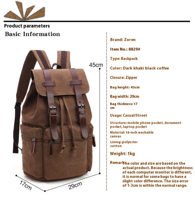 Bolsa de Lona Retro Coreana Unisex - Image 8
