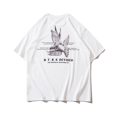 Camiseta Holgada con Estampado de Paloma para Hombre y Mujer - Image 4
