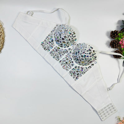 Top Corto Beaded con Diamantes - Estilo Hot Girl Elegante - Image 30