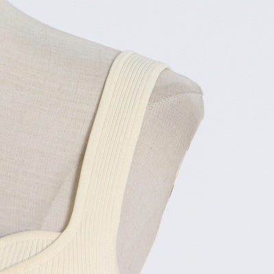 Chaleco Calado Mujer Cuello Bajo Diseño Fishbone Transparente - Image 16