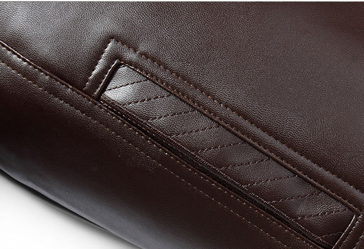 Chaqueta Cartera de Cuero PU para Hombre Maduro - Invierno - Image 9