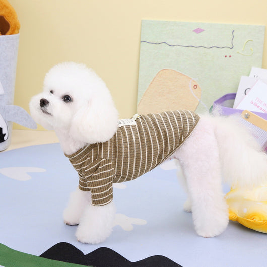 Playera Rayada con Anillo para Cachorros - Ropa Cómoda para Mascotas - Image 12