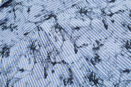 Camisa de Manga Corta Tie-Dye Tinta para Hombre - Image 11