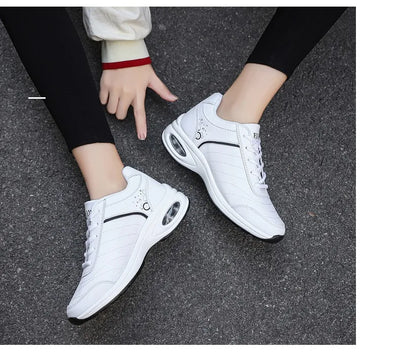Zapatillas Deportivas para Mujer de Cuero con Suela Gruesa y Transpirabilidad - Image 19