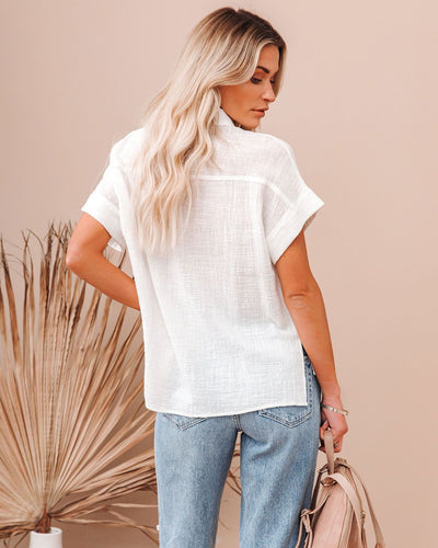 Camisas de Algodón y Lino para Mujer - Manga Corta Casual Verano - Image 18