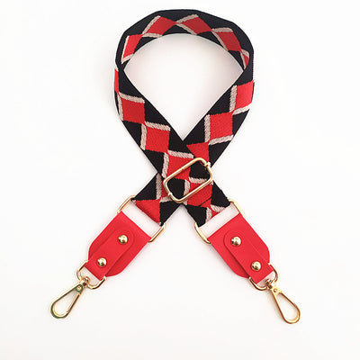 Correa Ajustable para Bolso Mensajero con Tejido Jacquard y Detalles en Cuero - Image 11