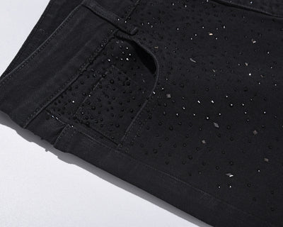 Jeans Casual Holgados con Tachuelas y Lavado Diamante - Image 10
