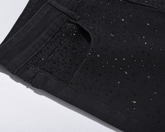 Jeans Casual Holgados con Tachuelas y Lavado Diamante - Image 10