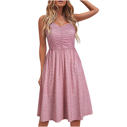 Vestido Halter Estampado en Colores Sólidos - Image 10