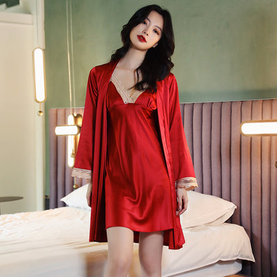 Pijama Sexy de Primavera y Otoño para Mujer - Conjunto de Dos Piezas con Tirantes - Image 15