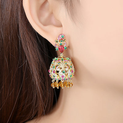 Aretes de Moda con Cristales de Colores Vibrantes - Image 8