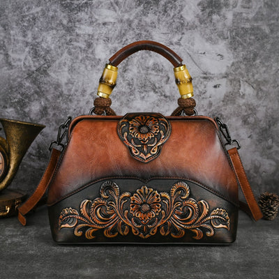 Bolso Crossbody de Cuero con Grabado Retro y Cierre Magnético - Image 28