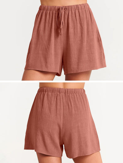 Conjunto de Dos Piezas Shorts Sueltos de Algodón y Lino para Mujer - Image 15