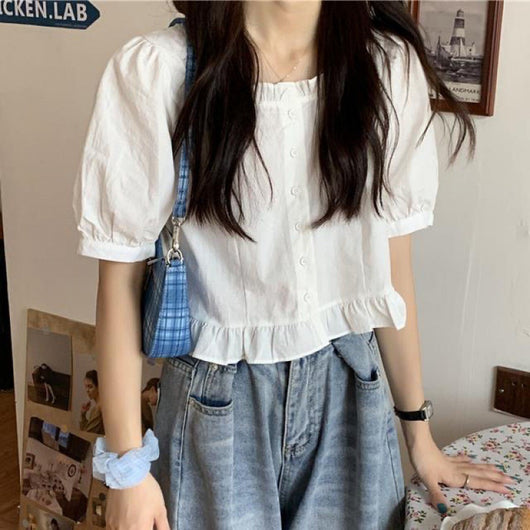 Blusa Blanca Mujer Diseño Moderno para Verano - Image 11