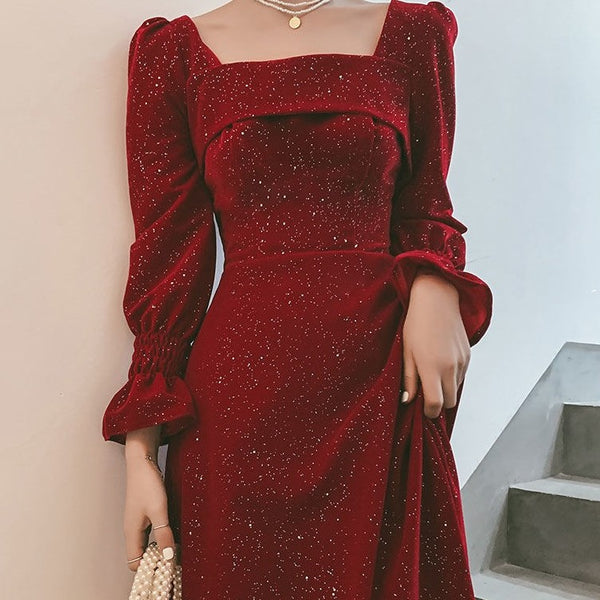 Conjunto Elegante Rojo Otoño para Eventos y Celebraciones
