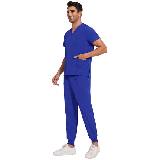 Conjunto de Uniformes Médicos para Hombre con Tela Elástica y Secado Rápido - Image 3