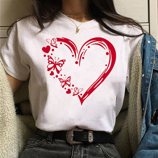 Blusa Estampada Blanca Suelta Casual para Mujer - Image 61