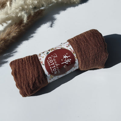 Pañuelo de Algodón y Lino Arrugado Monocromático - Image 93