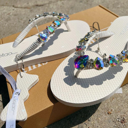 Sandalias de Playa Mujer con Diamantes Brillantes - Suela Antideslizante - Image 8