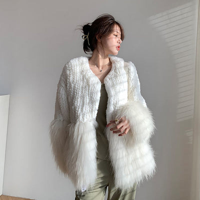 Abrigo de Piel Sintética Tejido Mujer - Diseño Elegante Rejuvenecedor - Image 4