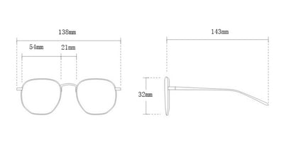 Women's polygonal sunglasses with gold frames and brown lenses, featuring a unique hexagonal shape. - Image 8