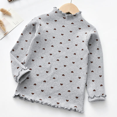 Camisa Infantil de Manga Larga Primavera Otoño con Diseño de Corazón - Image 8