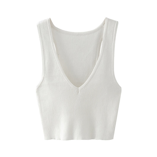 Chaleco Ajustado de Punto con Escote Profundo para Mujer - Image 8
