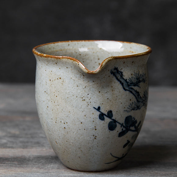 Vertedor de Té Porcelana Azul y Blanco Jingdezhen Estilo Retro Pintado a Mano