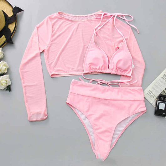 Bikini de Tres Piezas Cintura Alta Sexy - Image 22