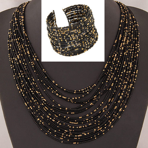Collar Bohemio Multicapas con Cuentas de Arroz - Image 14