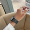 Watch With Magnetic Milan Stainless Steel Iwatch123456se Generation Men's And Women's Tide Dark Verde 38mm