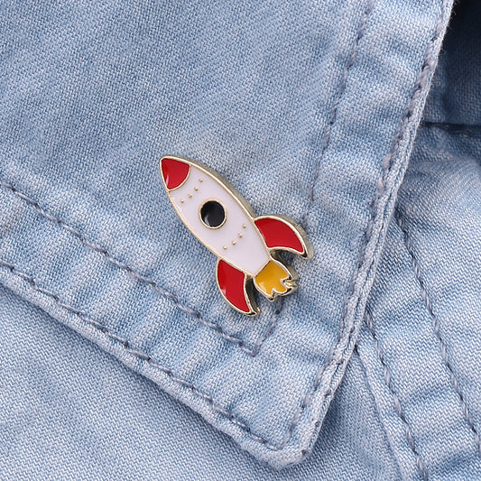 Broche Cohete Multicolor para Abrigos y Accesorios de Moda