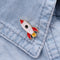 Broche Cohete Multicolor para Abrigos y Accesorios de Moda