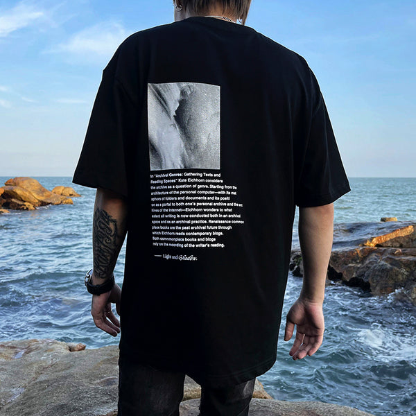 Camiseta Suelta de Diseño Exclusivo - Media Manga