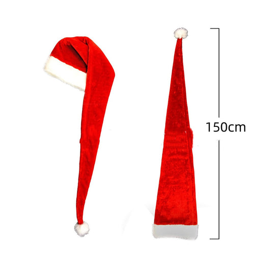 Gorro Navideño Extralargas Papá Noel Felpa Blanca para Disfraz y Decoración - Image 11