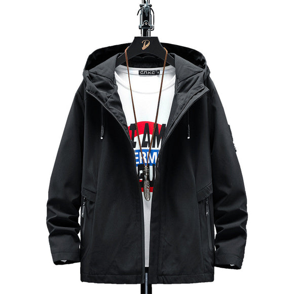 Chaqueta Hoodie Suelta Versátil para Hombre