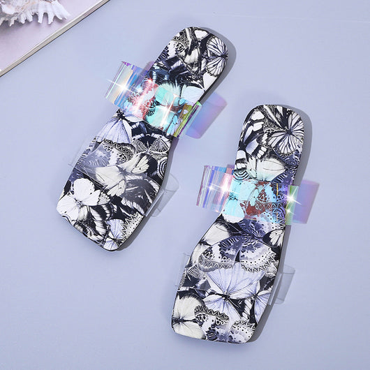 Sandalias Planas para Mujer con Diseño Serpentina y Flores - Image 3