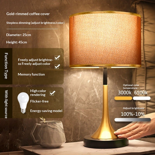 Lámpara de Mesa Minimalista con Sensor Táctil y Atenuador de Luz - Image 8