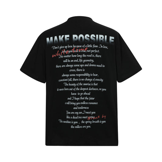 Camiseta Estampada Abstracta de Manga Corta para Hombre - Image 2