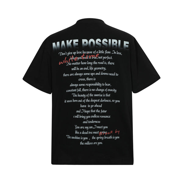 Camiseta Estampada Abstracta de Manga Corta para Hombre
