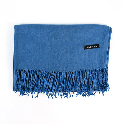Bufanda Ligera de Color Liso con Flecos Elegantes - Image 18