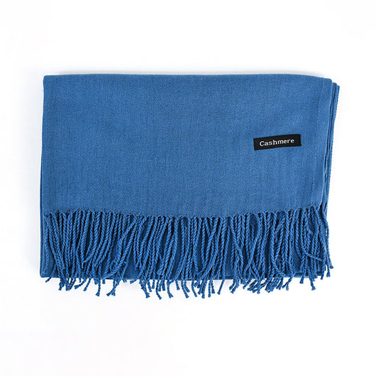 Bufanda Ligera de Color Liso con Flecos Elegantes - Image 18