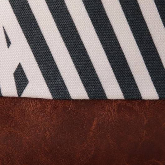 Funda de Almohada Cuero PU Nórdico con Costuras Geométricas - Image 13