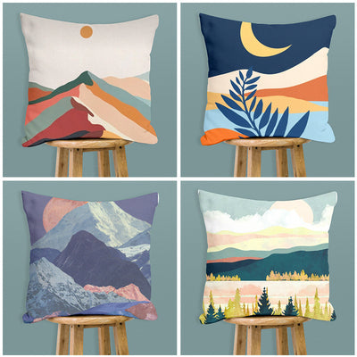 Funda de Almohada Montañas Estampado Digital Creativo - Image 11