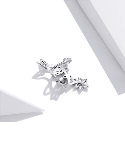 Arete Clip Mariposa Plata 925 Hueco Diseño Delicado - Image 5